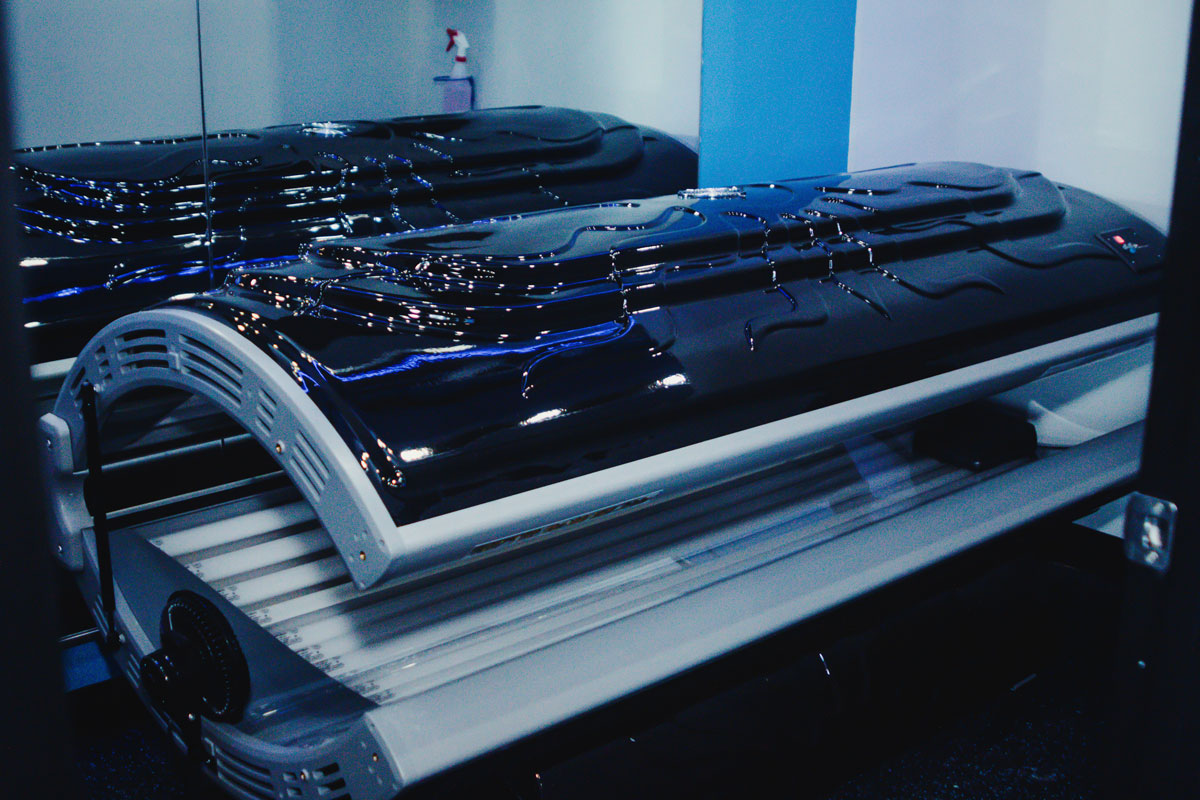 Tanning beds at Amped Fitness