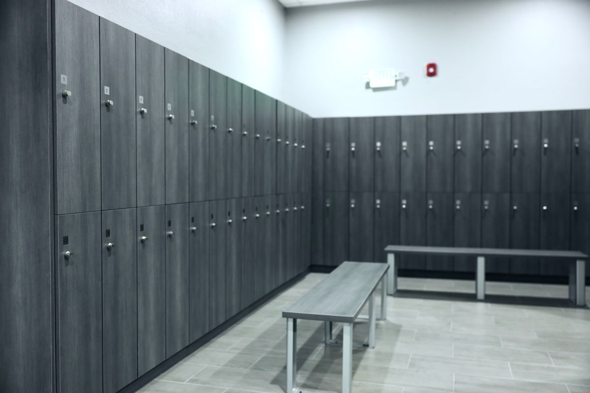 Amped Fitness locker rooms